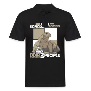 Komodowaran Tier Komodo Dragon Komodowarane - Männer Poloshirt - Schwarz - Vorne - Kai (181cm)