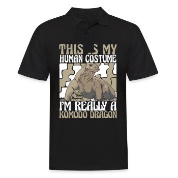 Komodowaran Tier Komodo Dragon Komodowarane - Männer Poloshirt - Schwarz - Vorne - Kai (181cm)
