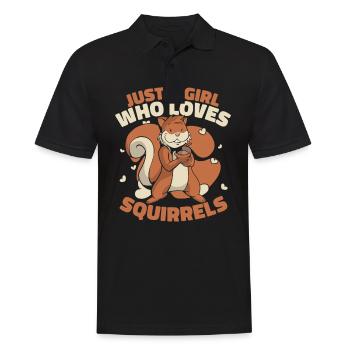 Squirrel Animal - Men's Polo Shirt - black - Front - Kai (181cm)