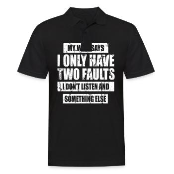 Ehemann Ehegatte Familie Hochzeit - Männer Poloshirt - Schwarz - Vorne - Kai (181cm)