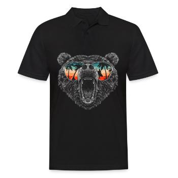 Ours Grizzli Ours brun Ours - Polo Homme - noir - Devant - Kai (181cm)