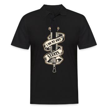 Rétablissez-vous Pied cassé Os cassé - Polo Homme - noir - Devant - Kai (181cm)