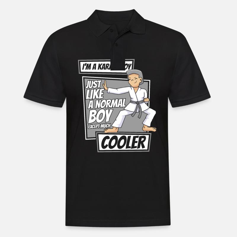 Karate Karatekämpfer Kampfkunst - Männer Poloshirt - Schwarz