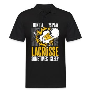 Lacrosse Sport Lacrosse Spieler - Männer Poloshirt - Schwarz - Vorne - Kai (181cm)
