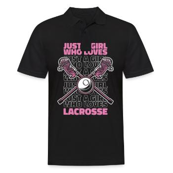 Lacrosse Sport Lacrosse Spieler - Männer Poloshirt - Schwarz - Vorne - Kai (181cm)