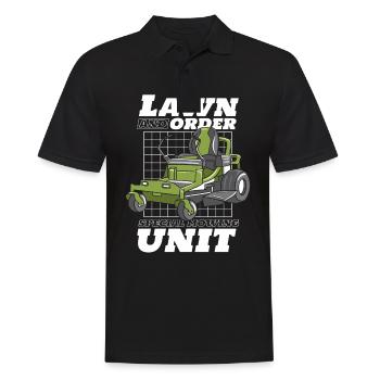Lawn mower lawn mowing mower garden - Men's Polo Shirt - black - Front - Kai (181cm)