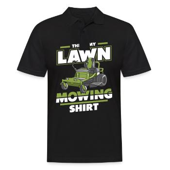 Lawn mower lawn mowing mower garden - Men's Polo Shirt - black - Front - Kai (181cm)