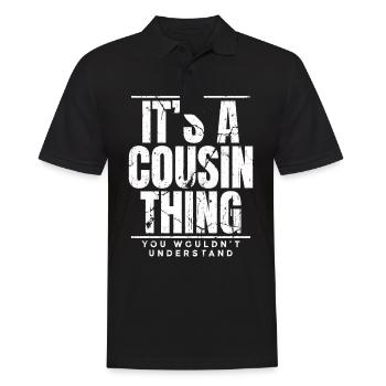 Cousins Cousin Familie - Männer Poloshirt - Schwarz - Vorne - Kai (181cm)