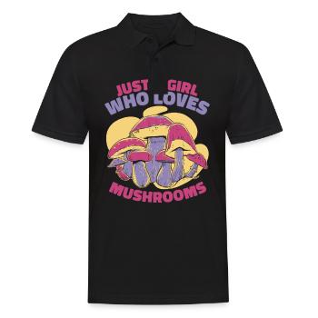 Pilz Pilze Funghi Champignon - Männer Poloshirt - Schwarz - Vorne - Kai (181cm)