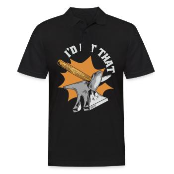 Schmiede Eisenschmied Schmied Amboss Schmieden - Männer Poloshirt - Schwarz - Vorne - Kai (181cm)