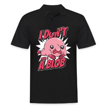 Blobfish Fish Funny Blob Blobby Blobfish - Men's Polo Shirt - black - Front - Kai (181cm)