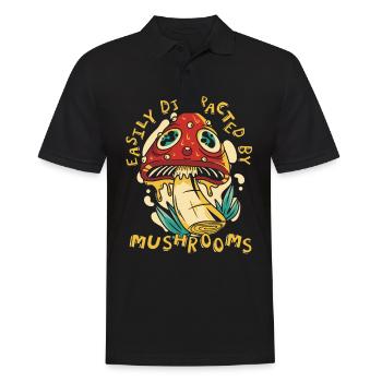 Pilz Pilze Funghi Champignon - Männer Poloshirt - Schwarz - Vorne - Kai (181cm)