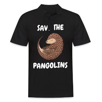 Pangolin Animal Pangolins Endangered Ar - Men's Polo Shirt - black - Front - Kai (181cm)