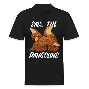 Pangolin Animal Pangolins Endangered Ar - Men's Polo Shirt - black - Front - Kai (181cm)