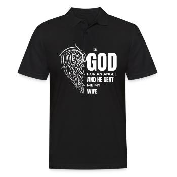 Ehemann Ehegatte Familie Hochzeit - Männer Poloshirt - Schwarz - Vorne - Kai (181cm)