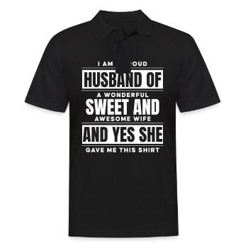 Ehemann Ehegatte Familie Hochzeit - Männer Poloshirt - Schwarz - Vorne - Kai (181cm)