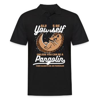 Pangolin Animal Pangolins Endangered Ar - Men's Polo Shirt - black - Front - Kai (181cm)