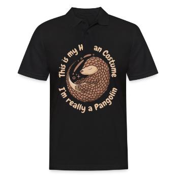 Pangolin Animal Pangolins Endangered Ar - Men's Polo Shirt - black - Front - Kai (181cm)