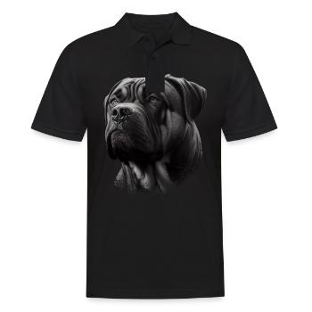 Cane Corso Hund - Männer Poloshirt - Schwarz - Vorne - Kai (181cm)