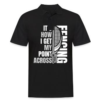 Fencing fencers - Men's Polo Shirt - black - Front - Kai (181cm)