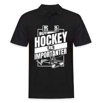 Eishockey Hockey Sport - Männer Poloshirt - Schwarz - Vorne - Kai (181cm)
