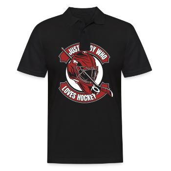 Eishockey Hockey Sport - Männer Poloshirt - Schwarz - Vorne - Kai (181cm)