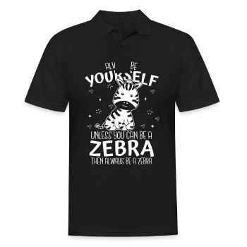 Zebra Animal Zebras Zoo - Men's Polo Shirt - black - Front - Kai (181cm)