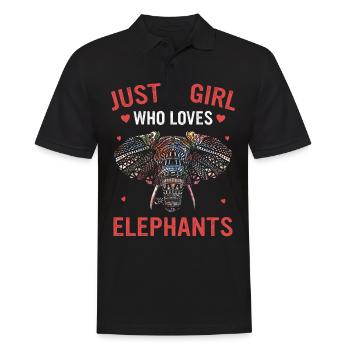 Elefant Tier Elefanten Zoo - Männer Poloshirt - Schwarz - Vorne - Kai (181cm)