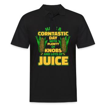 Maize Corncob Farmer - Men's Polo Shirt - black - Front - Kai (181cm)