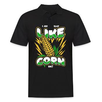 Maize Corncob Farmer - Men's Polo Shirt - black - Front - Kai (181cm)