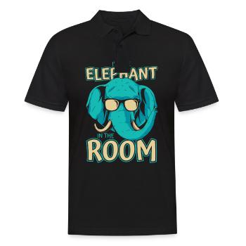Elefant Tier Elefanten Zoo - Männer Poloshirt - Schwarz - Vorne - Kai (181cm)