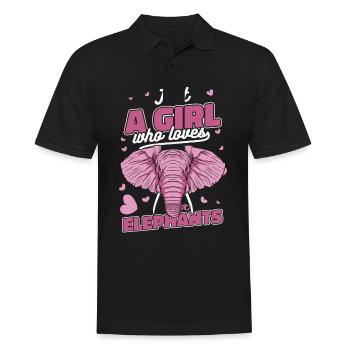 Elefant Tier Elefanten Zoo - Männer Poloshirt - Schwarz - Vorne - Kai (181cm)