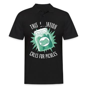 Cucumber Cucumber Cucumber Cucumber Food Dill - Men's Polo Shirt - black - Front - Kai (181cm)