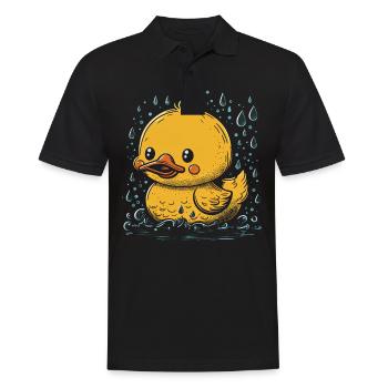 Rubber ducks bathroom Yellow duck - Men's Polo Shirt - black - Front - Kai (181cm)
