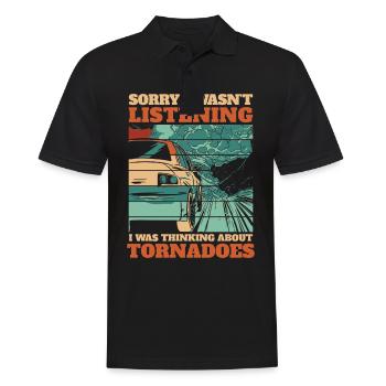Storm Chasing Tornado Storm Meteorologist - Men's Polo Shirt - black - Front - Kai (181cm)
