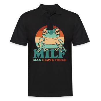 Crapaud grenouille - Polo Homme - noir - Devant - Kai (181cm)
