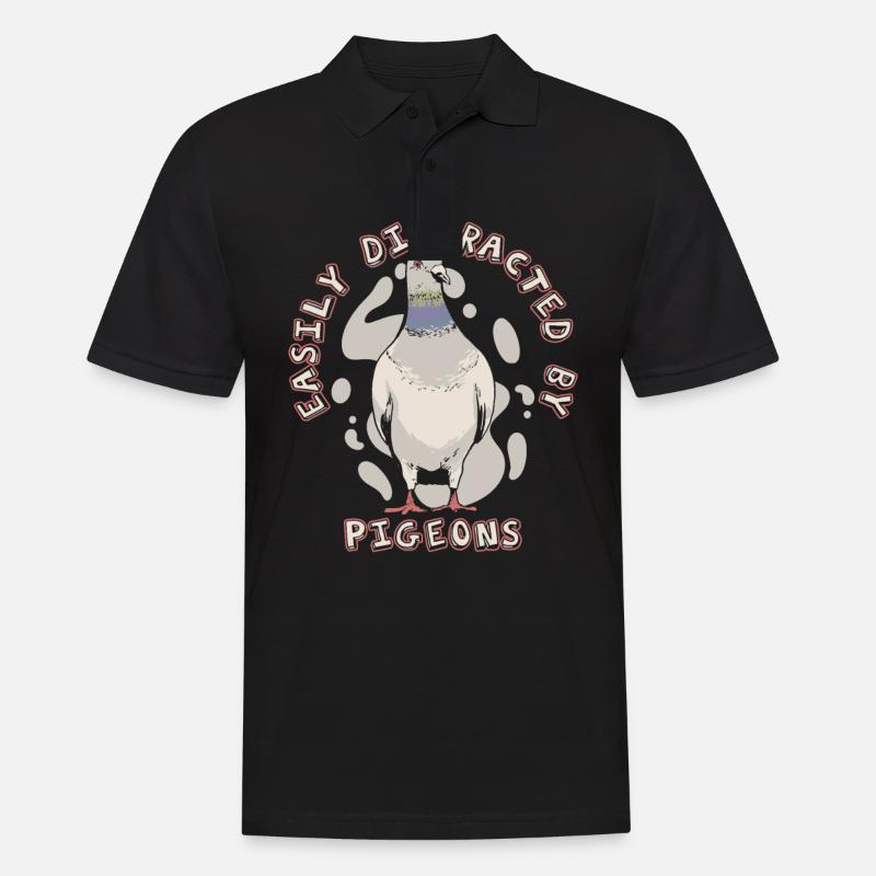 Taube Tauben Tier Vogel - Männer Poloshirt - Schwarz