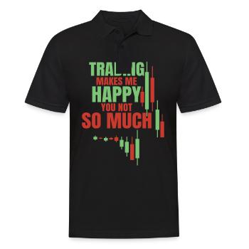 Stock Trading Trader Exchange Trading Stocks - Men's Polo Shirt - black - Front - Kai (181cm)