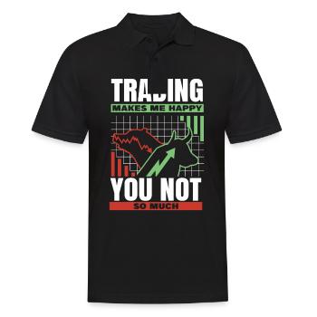 Stock Trading Trader Exchange Trading Stocks - Men's Polo Shirt - black - Front - Kai (181cm)