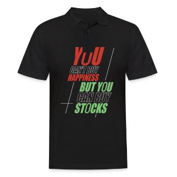 Stock Trading Trader Exchange Trading Stocks - Men's Polo Shirt - black - Front - Kai (181cm)