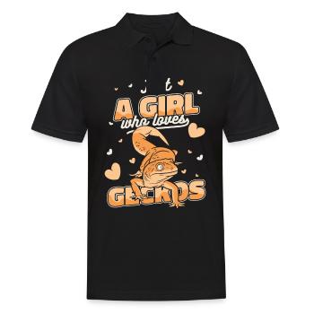 Gecko Gecko's Lizard - Men's Polo Shirt - black - Front - Kai (181cm)