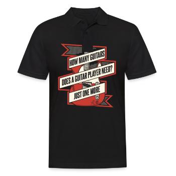 Guitar Guitarist Musician Acoustic Guitar Instruments - Men's Polo Shirt - black - Front - Kai (181cm)