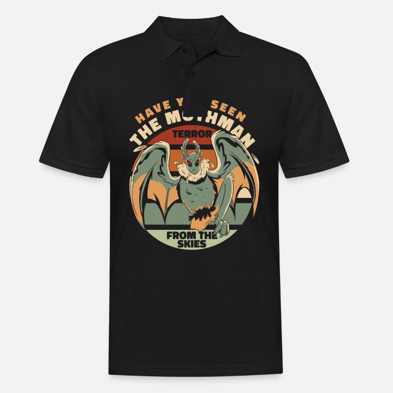 Mothman Monster Mottenmann - Männer Poloshirt - Schwarz
