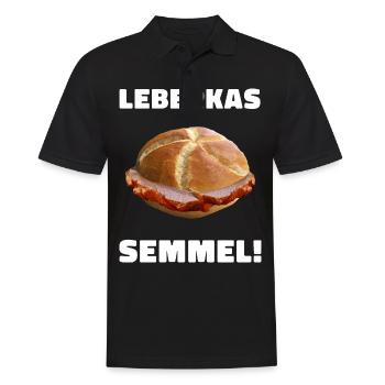 Leberkäs Bayern Leberkas Semmel Fleischkäse - Männer Poloshirt - Schwarz - Vorne - Kai (181cm)