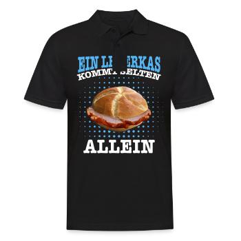 Leberkäs Bayern Leberkas Semmel Fleischkäse - Männer Poloshirt - Schwarz - Vorne - Kai (181cm)