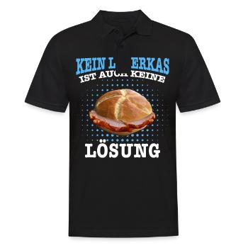 Leberkäs Bayern Leberkas Semmel Fleischkäse - Männer Poloshirt - Schwarz - Vorne - Kai (181cm)