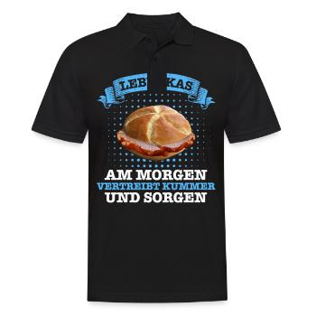 Leberkäs Bayern Leberkas Semmel Fleischkäse - Männer Poloshirt - Schwarz - Vorne - Kai (181cm)