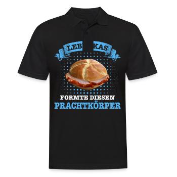 Leberkäs Bayern Leberkas Semmel Fleischkäse - Männer Poloshirt - Schwarz - Vorne - Kai (181cm)