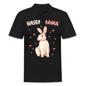 Hase Hasen Kaninchen Haustier - Männer Poloshirt - Schwarz - Vorne - Kai (181cm)