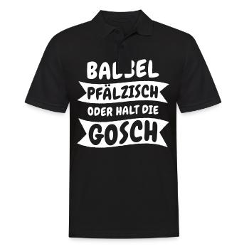 Pfalz Pfälzer Rheinland Pfalz - Männer Poloshirt - Schwarz - Vorne - Kai (181cm)